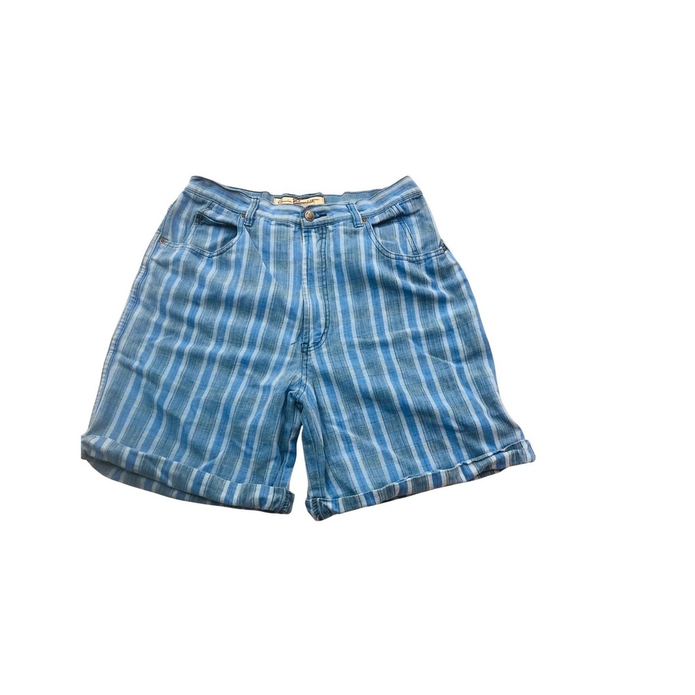 Gloria, Vanderbilt, women's high waisted shorts, pinstripe size 14‎